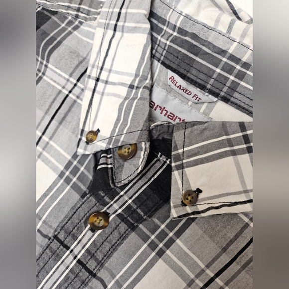 Carhartt Men’s Long Sleeve Button Down Relaxed Fit Shirt Plaid XL - Picture 5 of 10